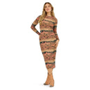 Wrangler Women’s Desert Tan Mesh Long Sleeve Maxi Dress